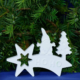 Handgemachte Weihnachts-Deko aus Gips - Weihnachtswichtel mit Tannenbaum auf Komentenschweif - Weihnachtsdeko + Geschenkidee