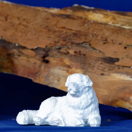 Liegender Hund - - Geschenkideen aus Gips, Wohnideen aus Gips, Deko aus Gips